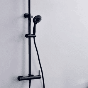 columna de ducha negra moderna Rock
