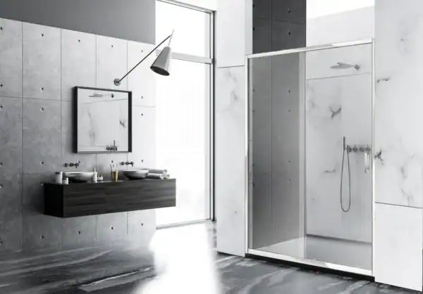mampara de ducha transparente moderna Ebro